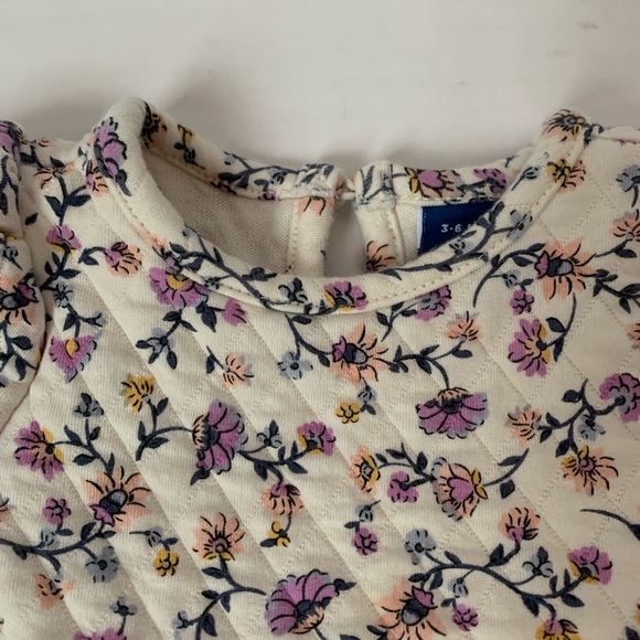 Baby Girls OLD NAVY Quilted Sweatshirt Onesie 3-6 mths. - Picture 3 of 6